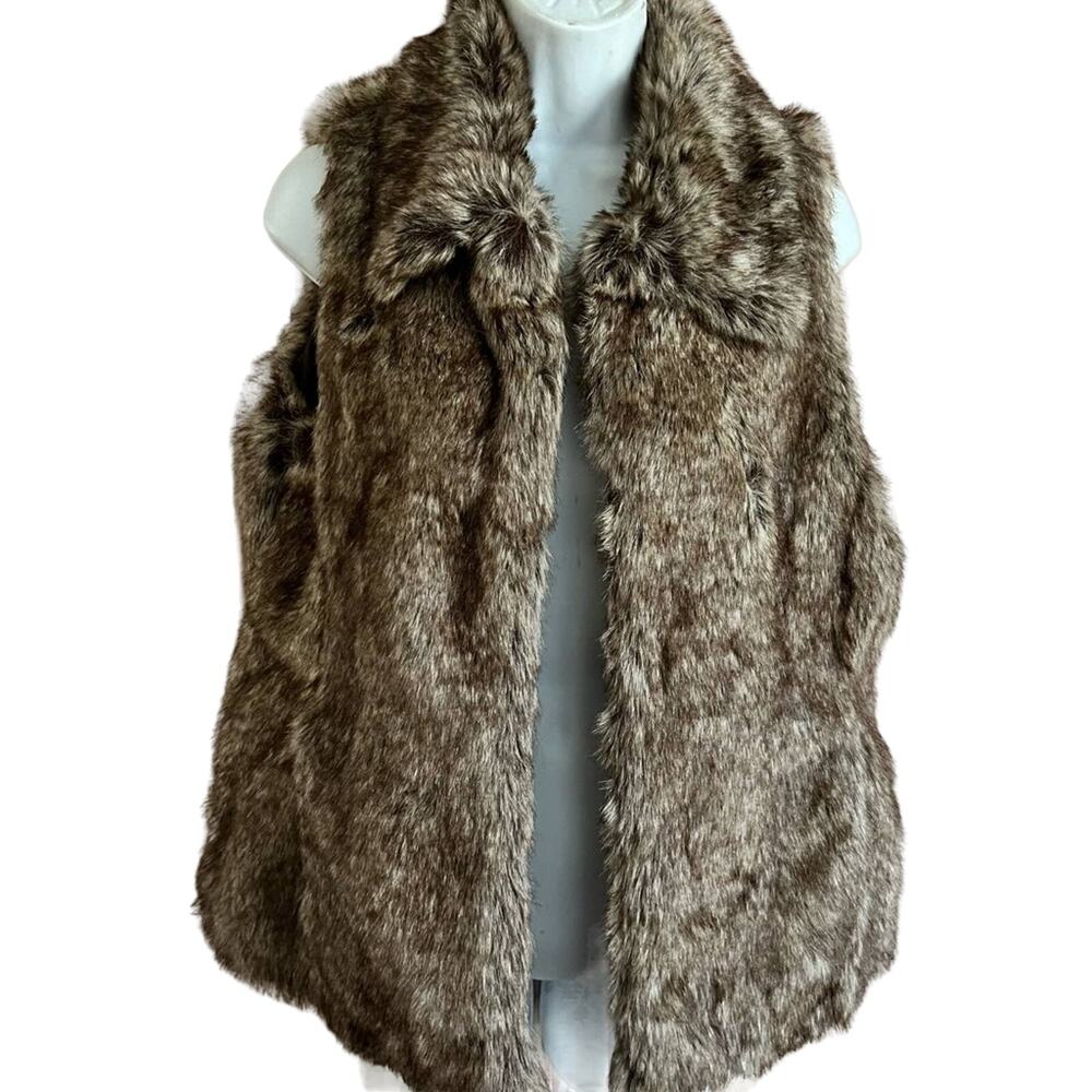 J. Jill Faux Fur Vest Jacket NEW Women’s Small